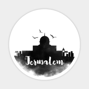 Jerusalem watercolor Magnet